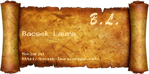 Bacsek Laura névjegykártya